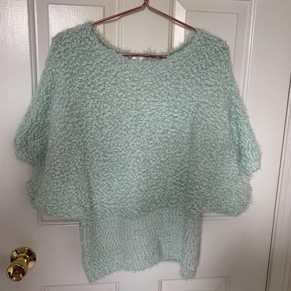 Fuzzy Light Green Sweater - Picture 2 of 3